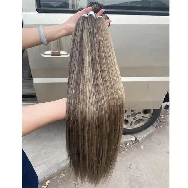 Extensiones de cabello liso