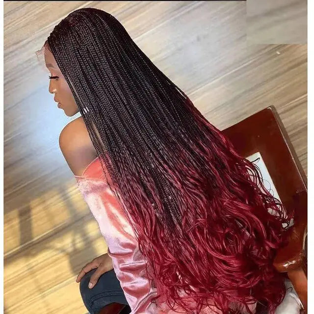 Trenza de cabello sintético con rizos franceses