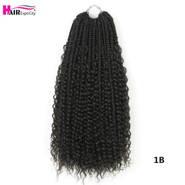 Extensiones de cabello con trenzas de diosa