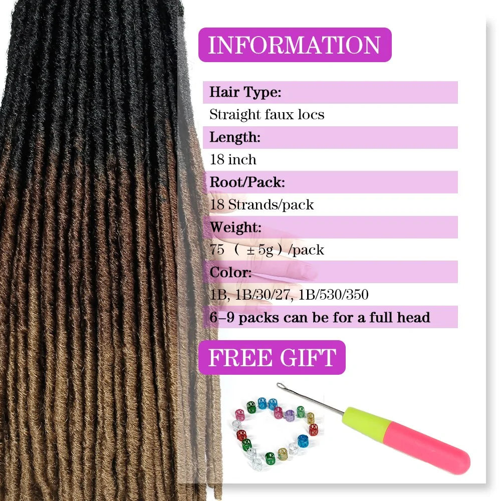 Extensiones de cabello con rastas sintéticas