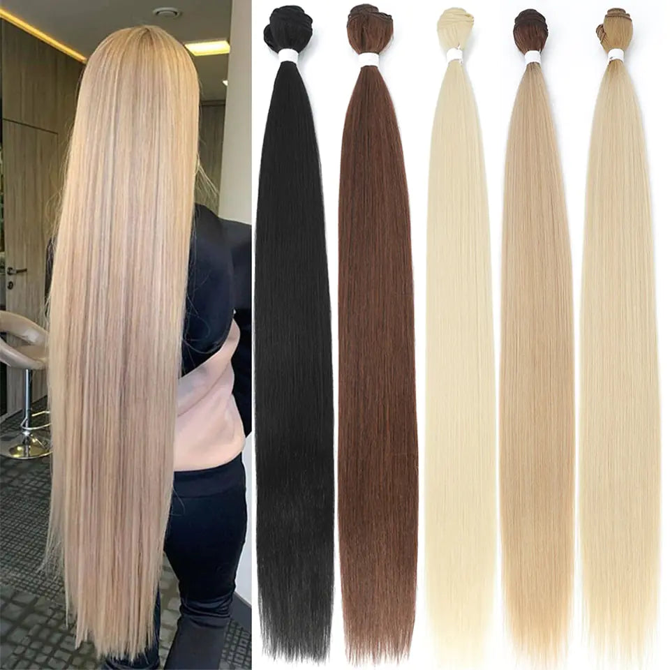 Extensiones de cabello liso