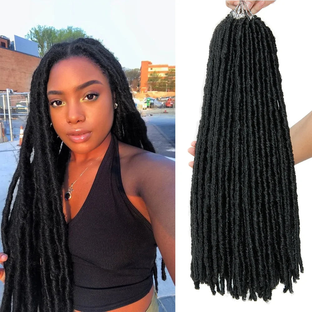 Extensiones de cabello con rastas sintéticas