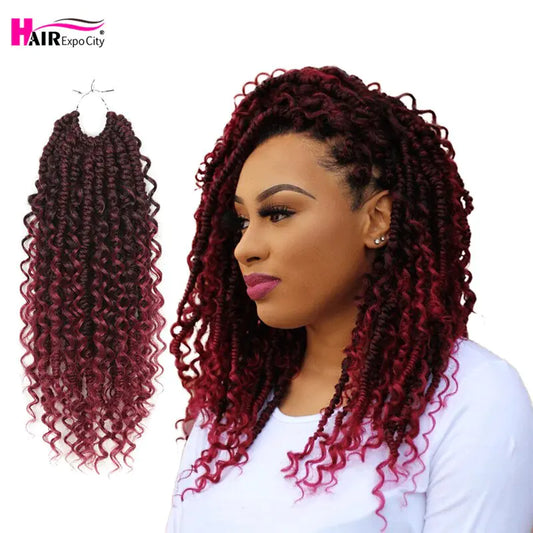Extensiones de cabello con trenzas de diosa