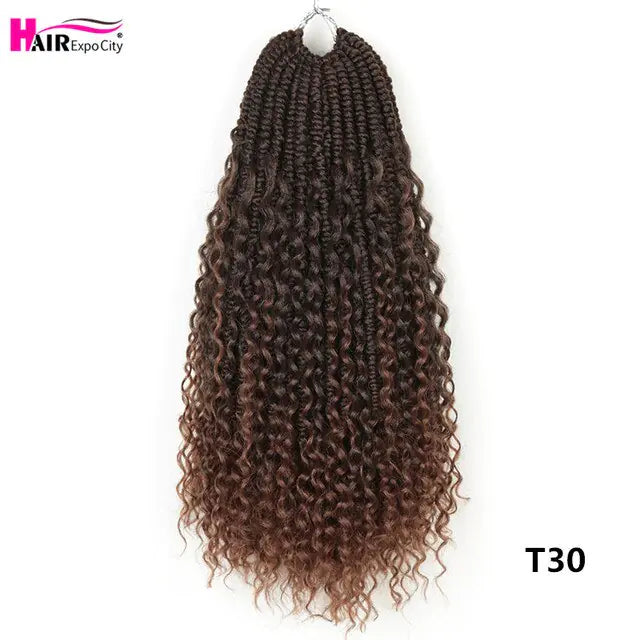 Extensiones de cabello con trenzas de diosa