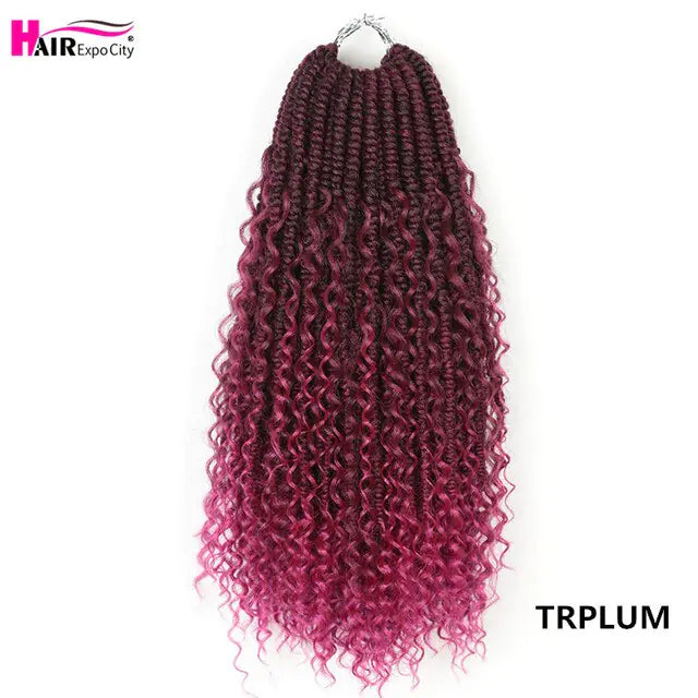Extensiones de cabello con trenzas de diosa