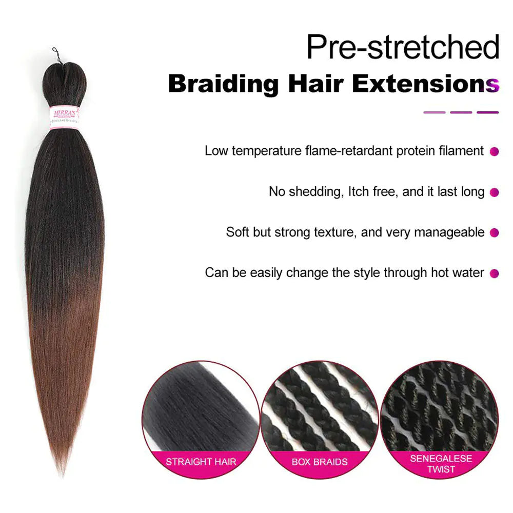 Extensiones de cabello trenzado retorcido preestirado Cabello de crochet