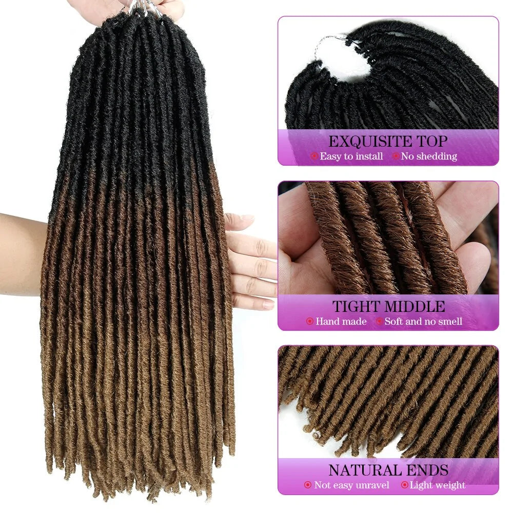 Extensiones de cabello con rastas sintéticas