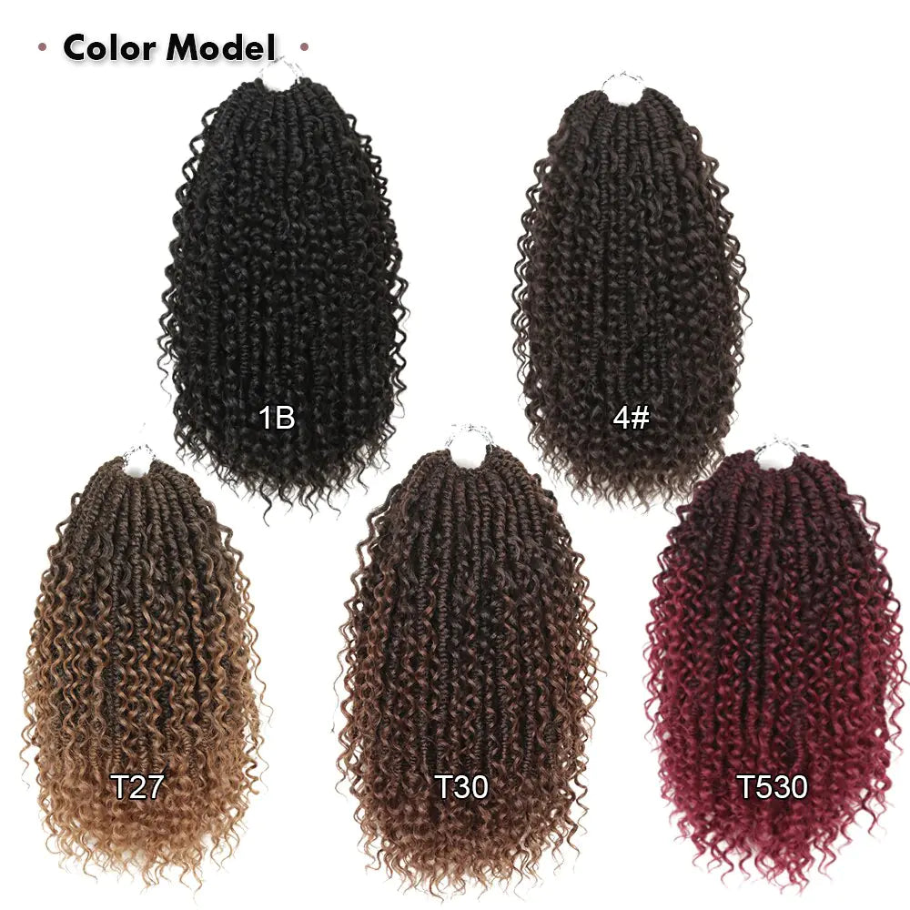 Extensiones de cabello con trenzas de diosa