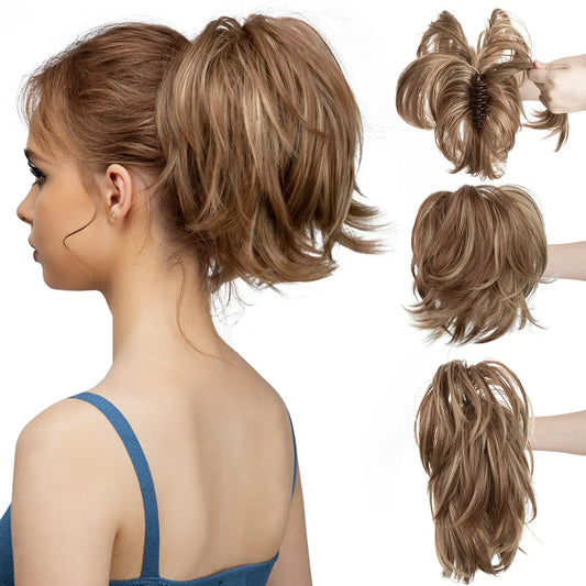 Extensiones de cabello con cola de caballo con clip
