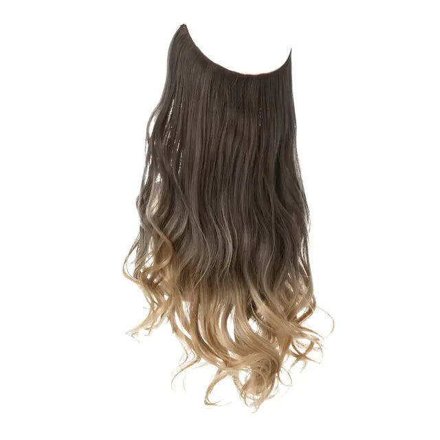 Ombre Wave Synthetic Hair Extensions with Fish Line