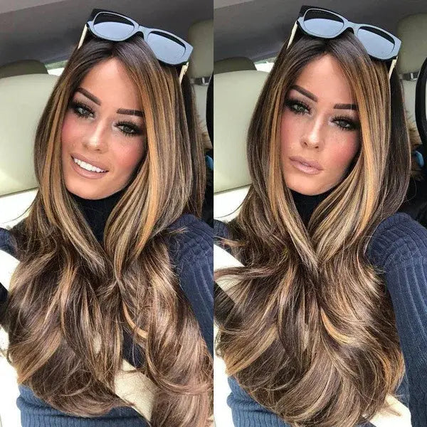 Ombre Long Silver Wig